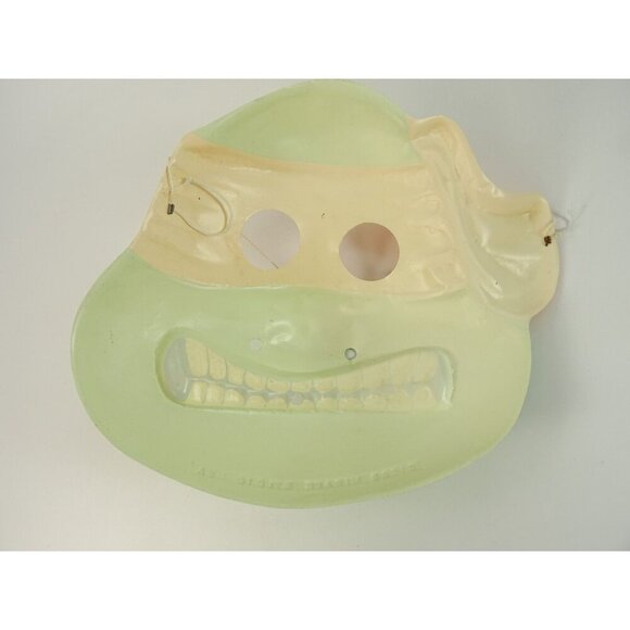 Vtg 1988 TMNT Teenage Mutant Ninja Turtles Halloween Costume Mask Michaelangelo - Picture 4 of 11